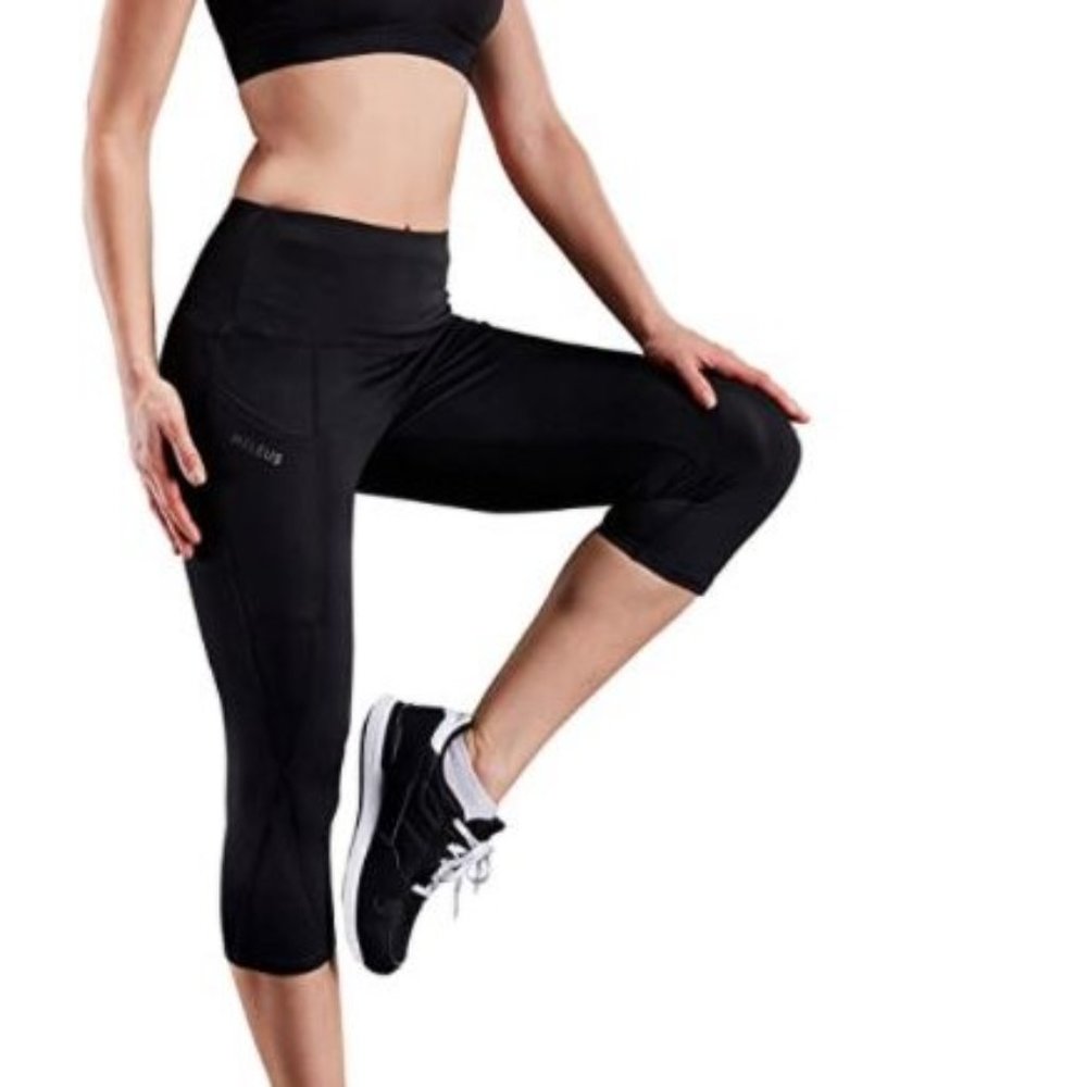Black High Waist Capri Leggings
